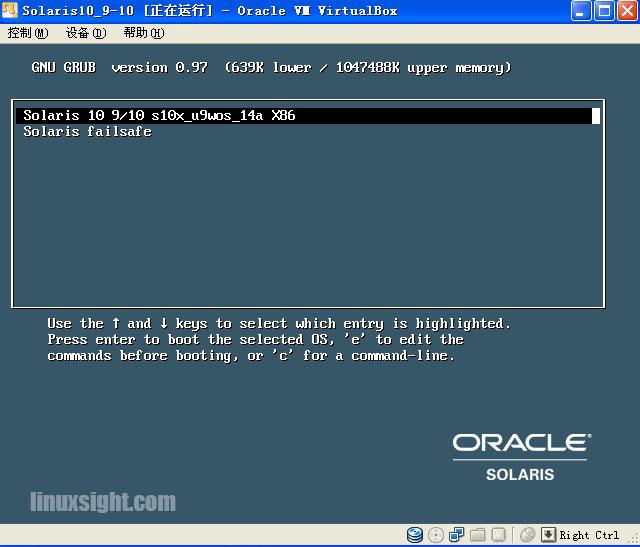 Virualbox上的Oracle Solaris 10