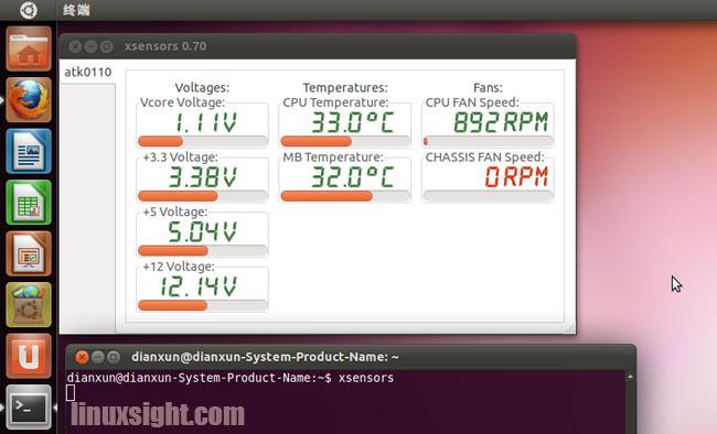 Ubuntu11.04查看CPU温度