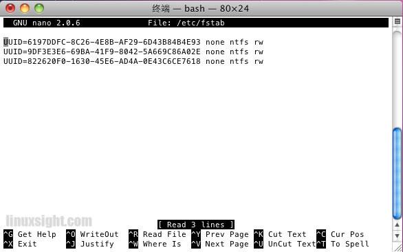 苹果雪豹开启原生NTFS读写支持