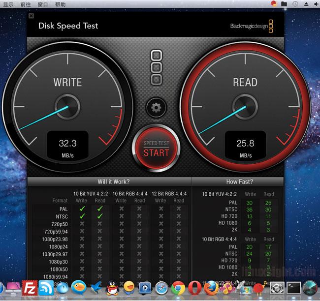 Mac系统磁盘测速：BlackMagic Disk Speed Test