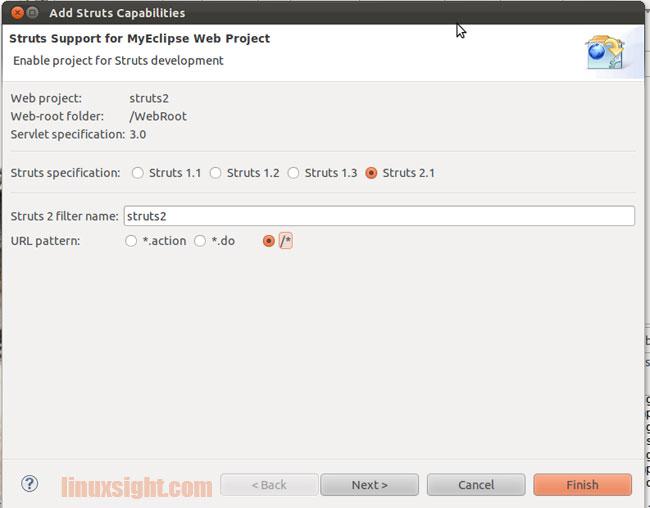 Ubuntu开发Struts2应用(2、第一个程序)