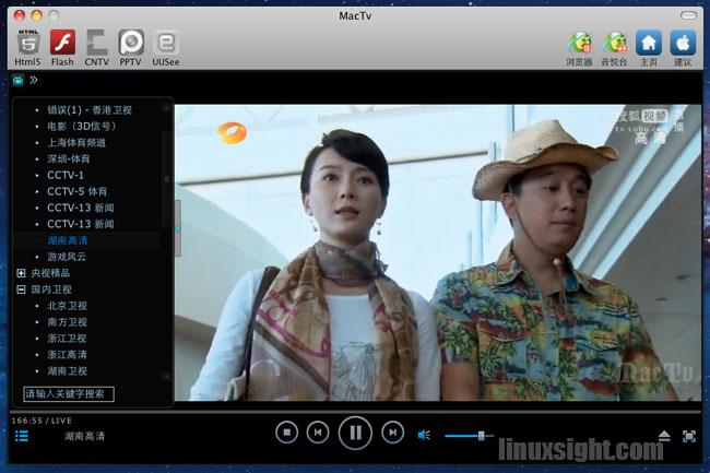 在Mac OS下看电视直播—MacTV客户端